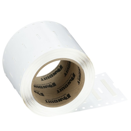 Panduit Heat Shrink Label, 3:1 I.D. Shrink Ratio, 0.13 in I.D. Before Shrinking, White, 1/4 in, 1000 PK H075X025H1T